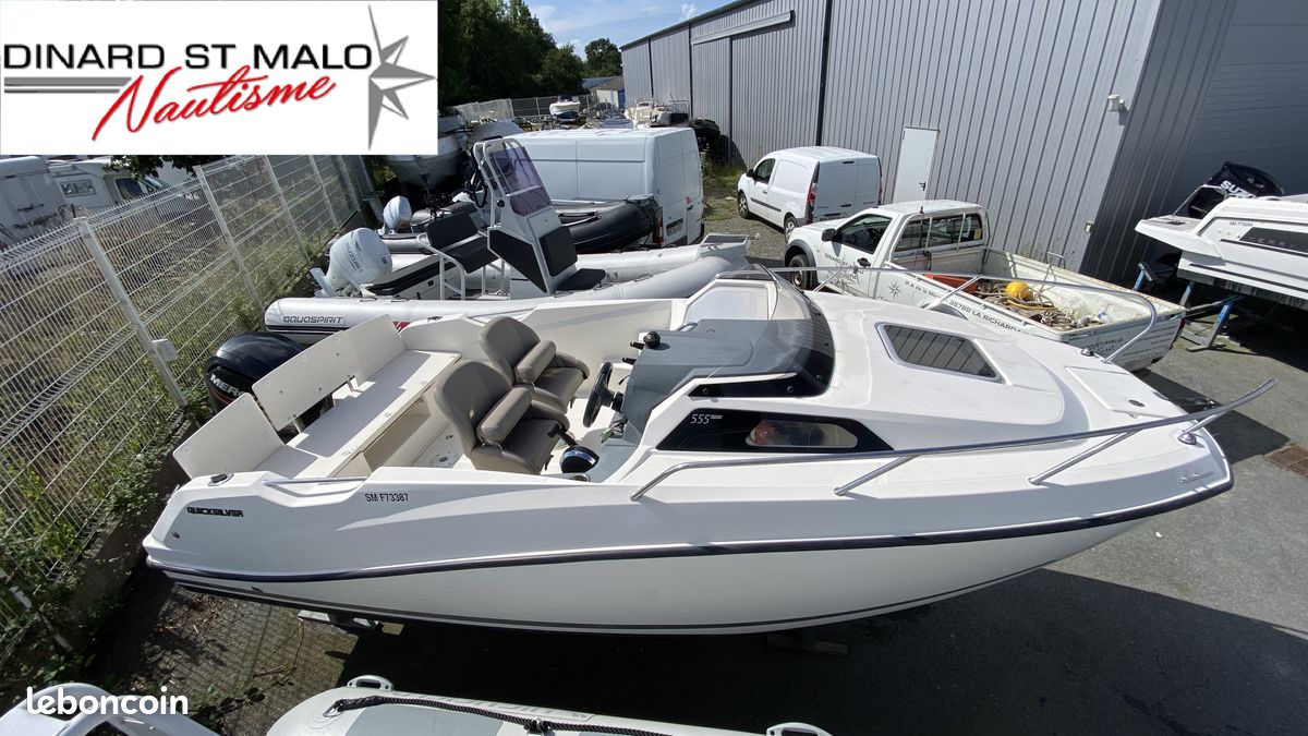 QUICKSILVER ACTIV 555 CABINE (millésime 2018) + MOTEUR MERCURY 100 CV (180h) (image 1)