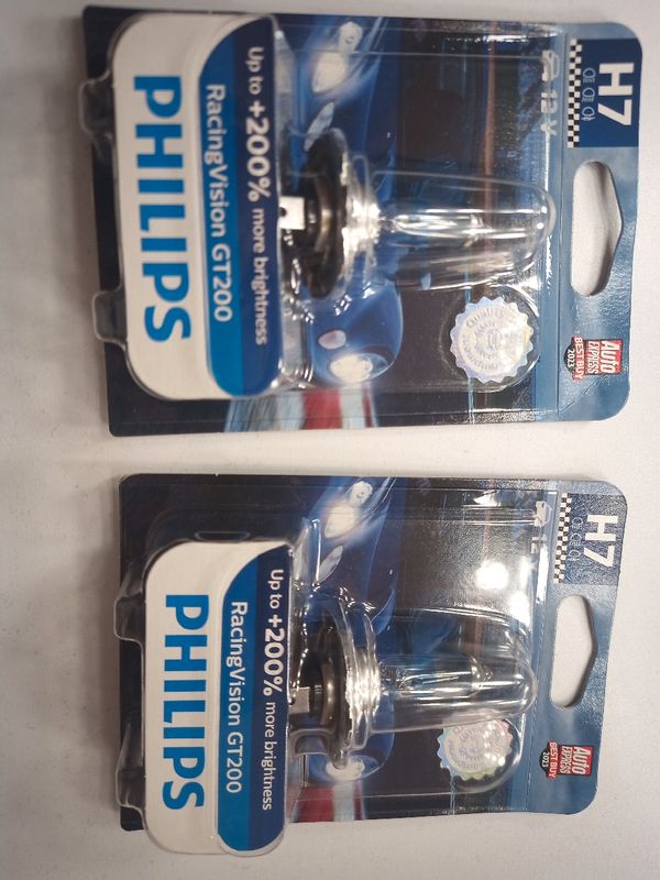 Philips racingvision GT 200 H7 2 lampes pour éclairage avant+200% blister de  2 blanc - Équipement auto