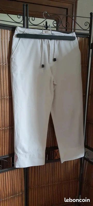 Pantacourt blanc femme "Starway" Taille 38 (image 1)