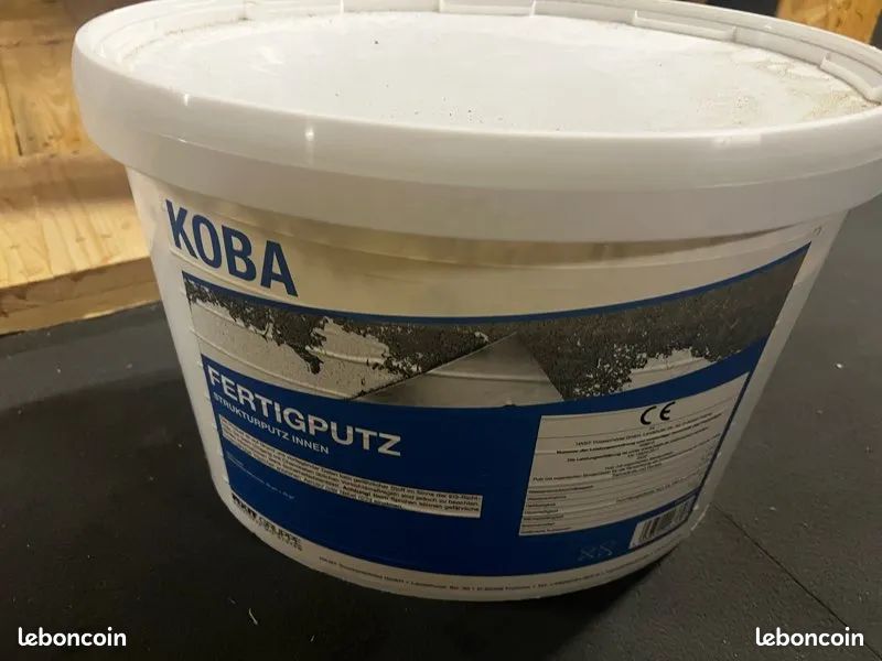 1x seau enduit prêt à l’emploi KOBA 25kgs texture blanc pour intérieur (image 1)