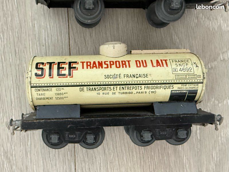 Wagon Jouet Ancien JEP Vert - Train Miniature Vintage - Occasion (état à Voir En Photos)
