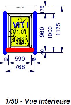 Fenêtre PVC 1 vantail + VRI (image 1)