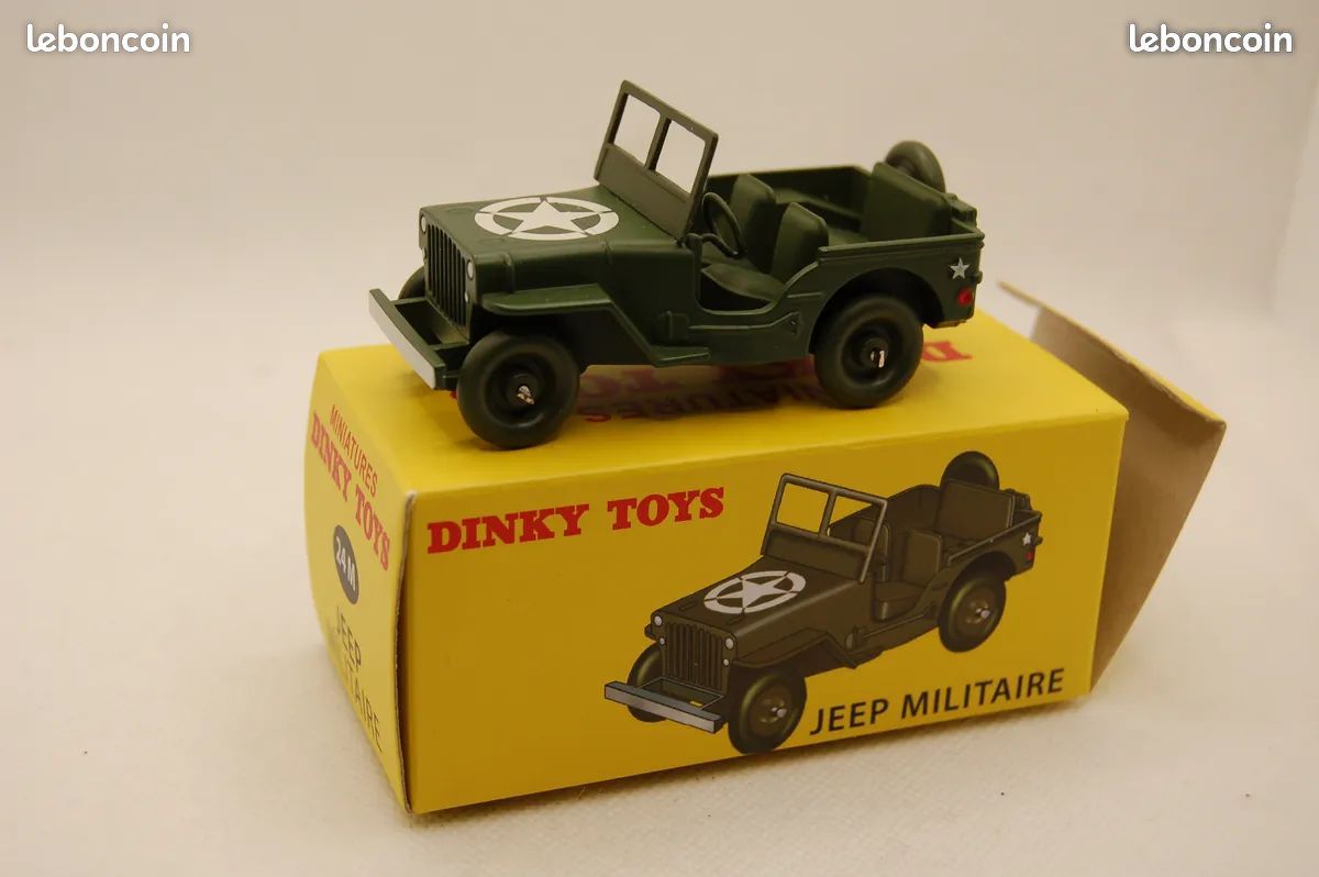 Miniature Dinky Toys Jeep Version Civile - Échelle 1:43, Réf. 24M, Neuve Sous Boîte Atlas