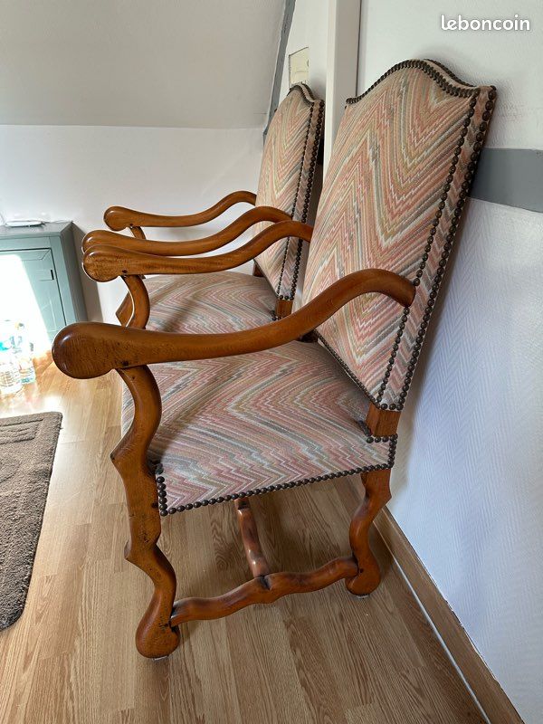 Lot de 2 fauteuils style Napoléon 3 (image 2)