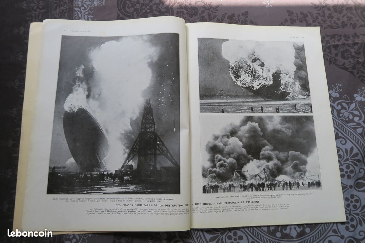 L'Illustration La catastrophe du ballon dirigeable "Hinderburg" 1937 (image 3)