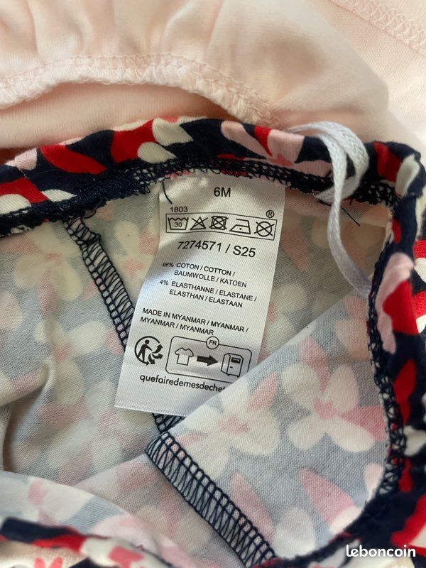 Ensemble bébé fille 6 mois tunique ballerine et legging fleuri (image 4)