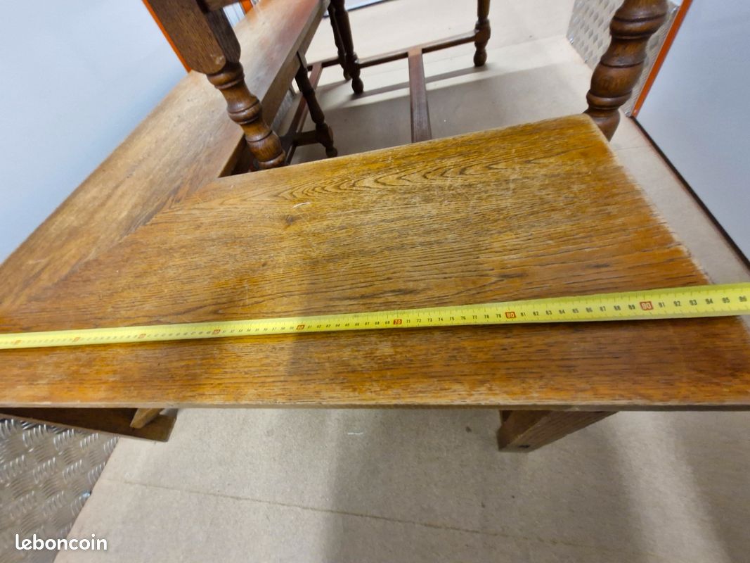 *Trésor d’Artisanat : Banc+Table en Chêne du CHATEAU DE BRIARD – 150 Ans d’Histoire (image 7)