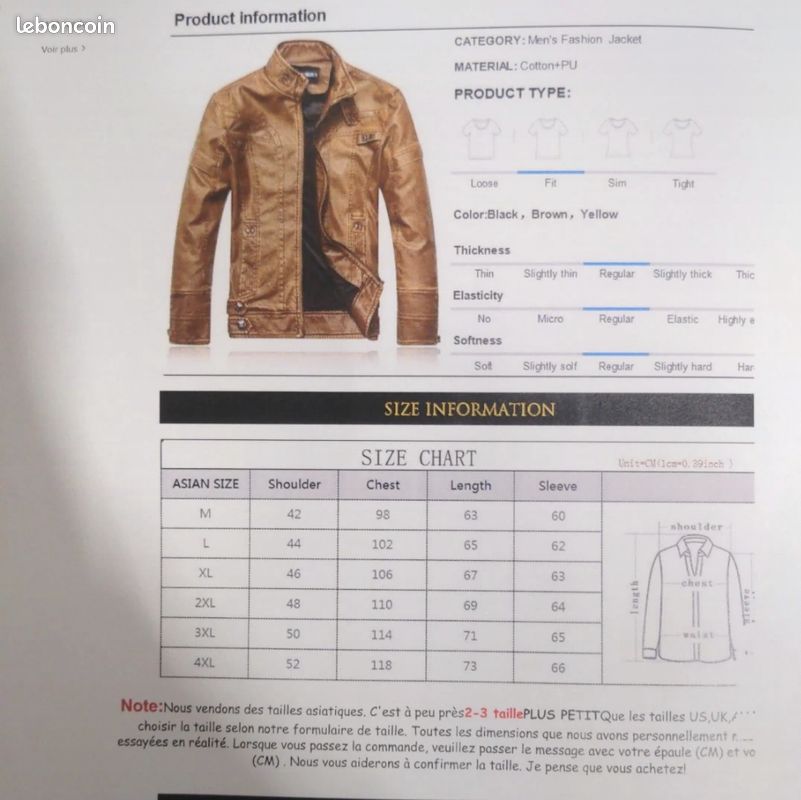 Blouson Cuir Le Bon Coin Veste Homme Electrónica Japonesa