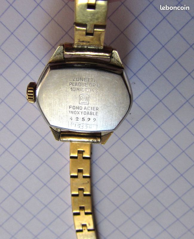 Montre Femme Ancienne En Plaqué Or - Marque MOD Avec Mouvement Incabloc Mécanique - Occasion