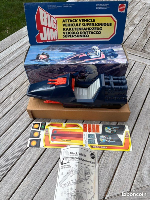 BIG JIM HSAV - 0227 VEHICULE SUPERSONIQUE 1983 mattel EUR 12,50 - FR