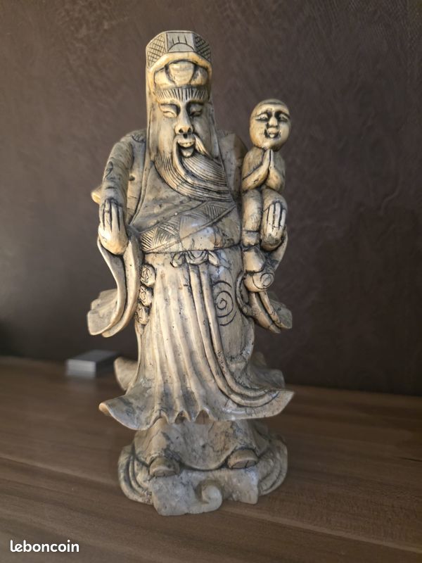Lot de 3 statuettes vietnamiennes – Sagesse & décoration zen (image 10)