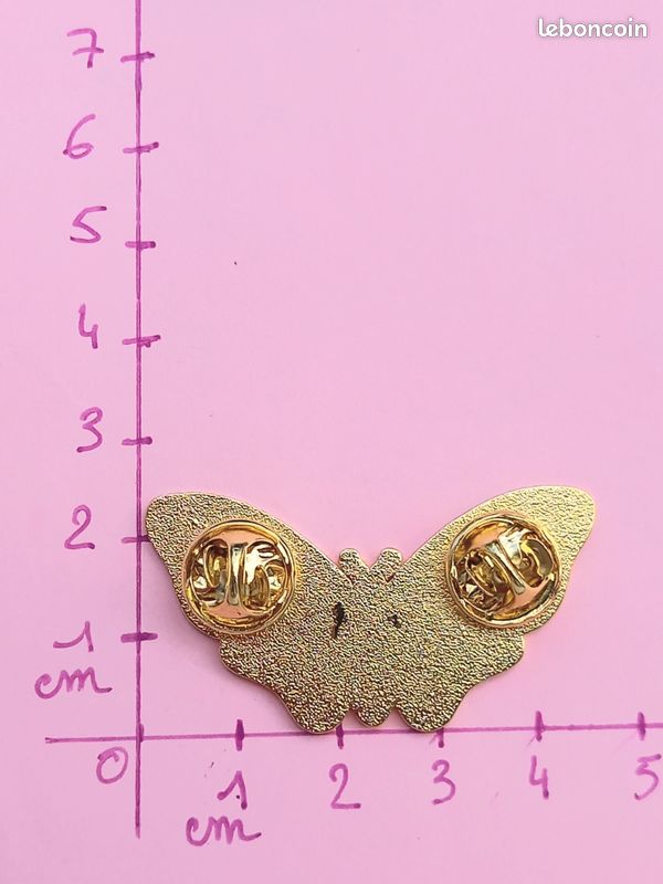 Pin's Boussole Métal – Pince Papillon, Motif Rose Des Vents