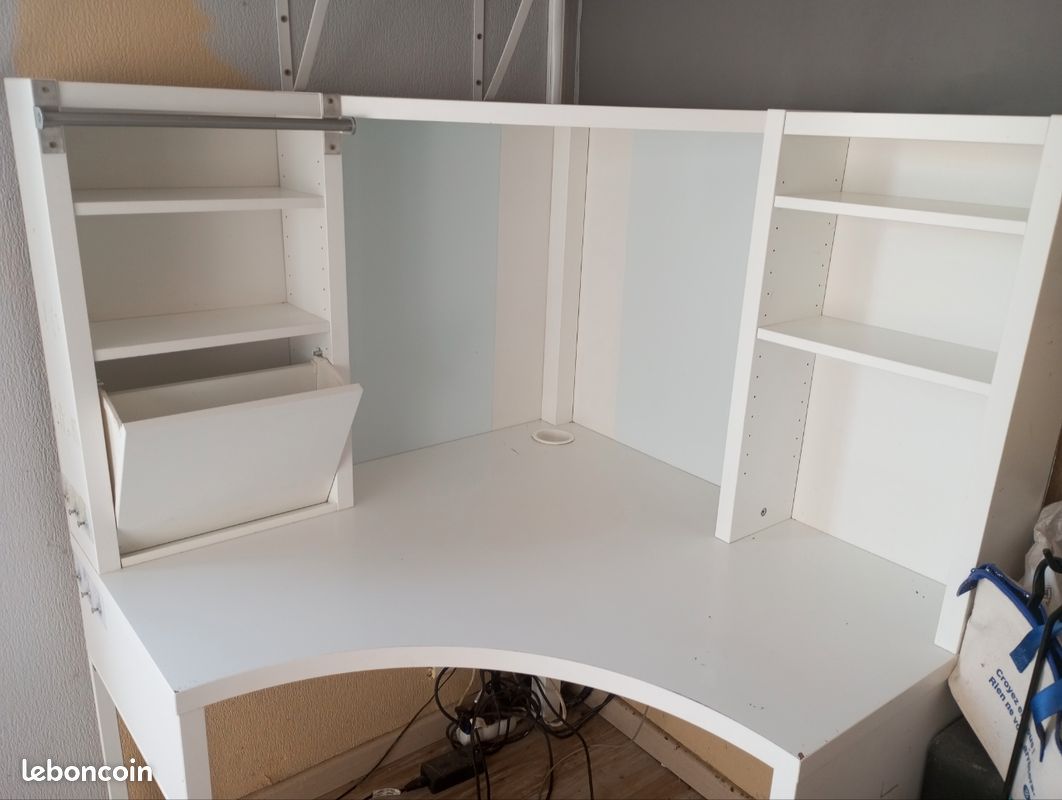 Bureau d'angle blanc (image 4)