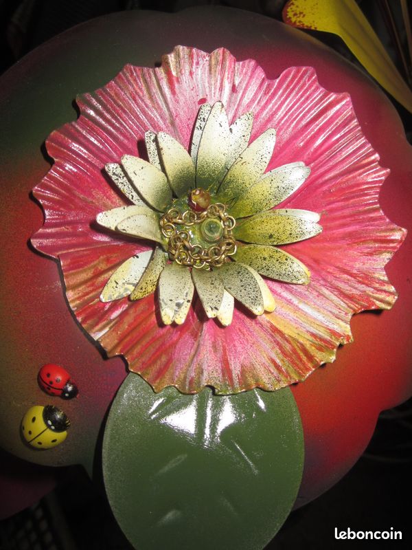 Effet Fleurs "les Grandes Corolles", Métal Création Artisanale, Pièce Unique Maison Jardin (image 19)