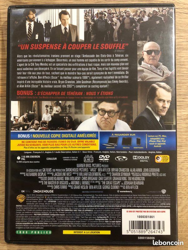 DVD « Argo » (2012) (image 2)
