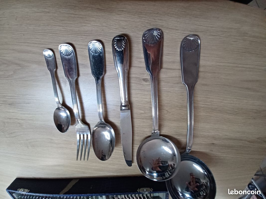 Tres belle ménagère style coquille en inox n° 414 (image 4)