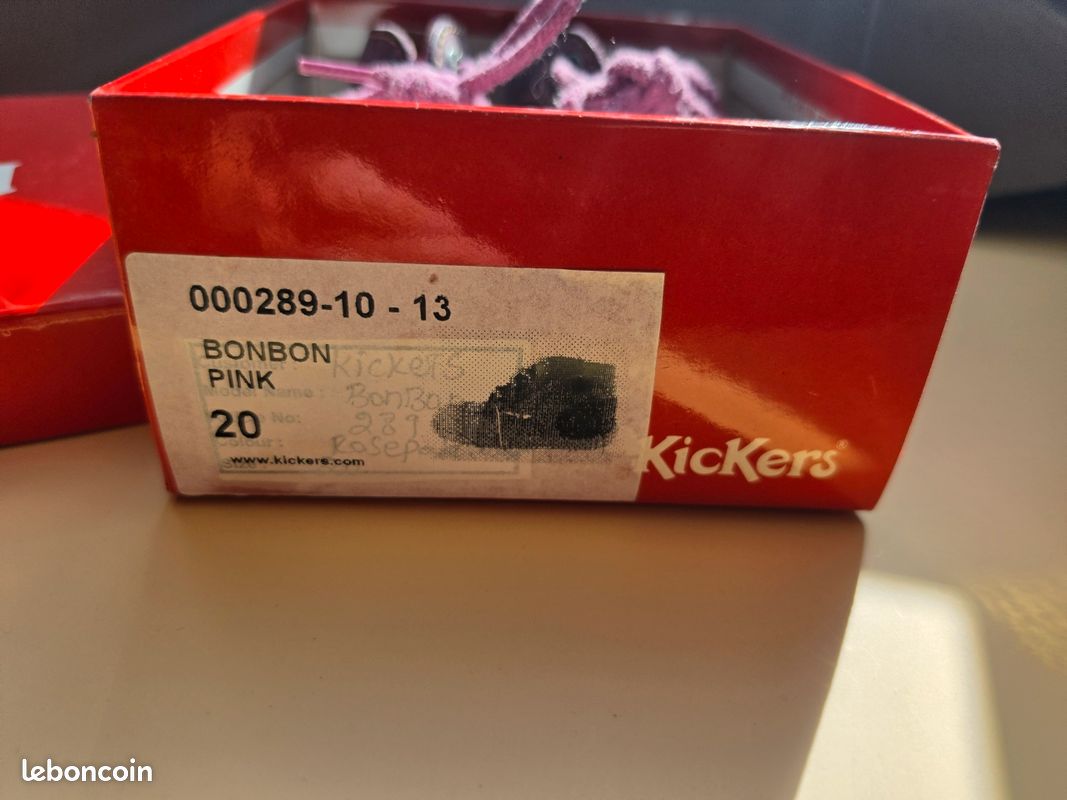 Chaussures bébé Kickers fille en cuir rose maintient Pointure 20 pied (image 8)