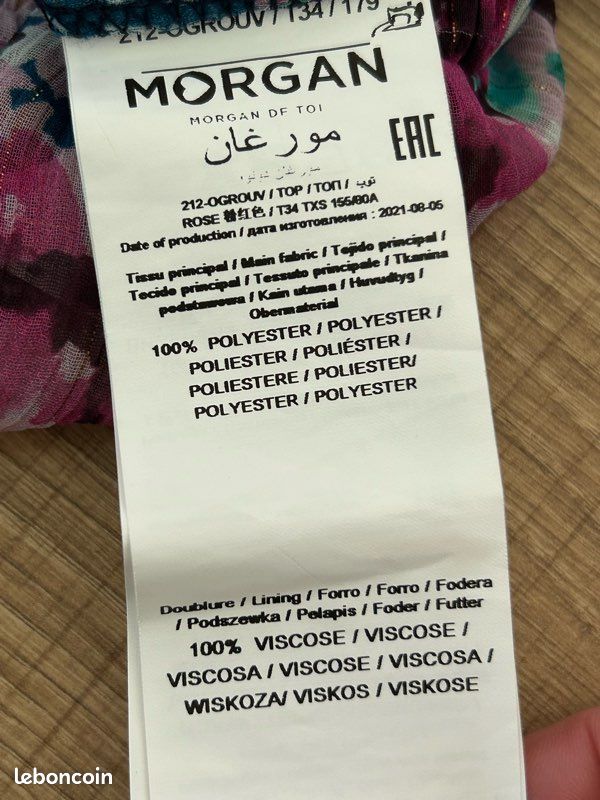 Chemisier Court Femme Morgan à Manches Courtes - Imprimé Fleuri - Taille 34 - Neuf Sans étiquette