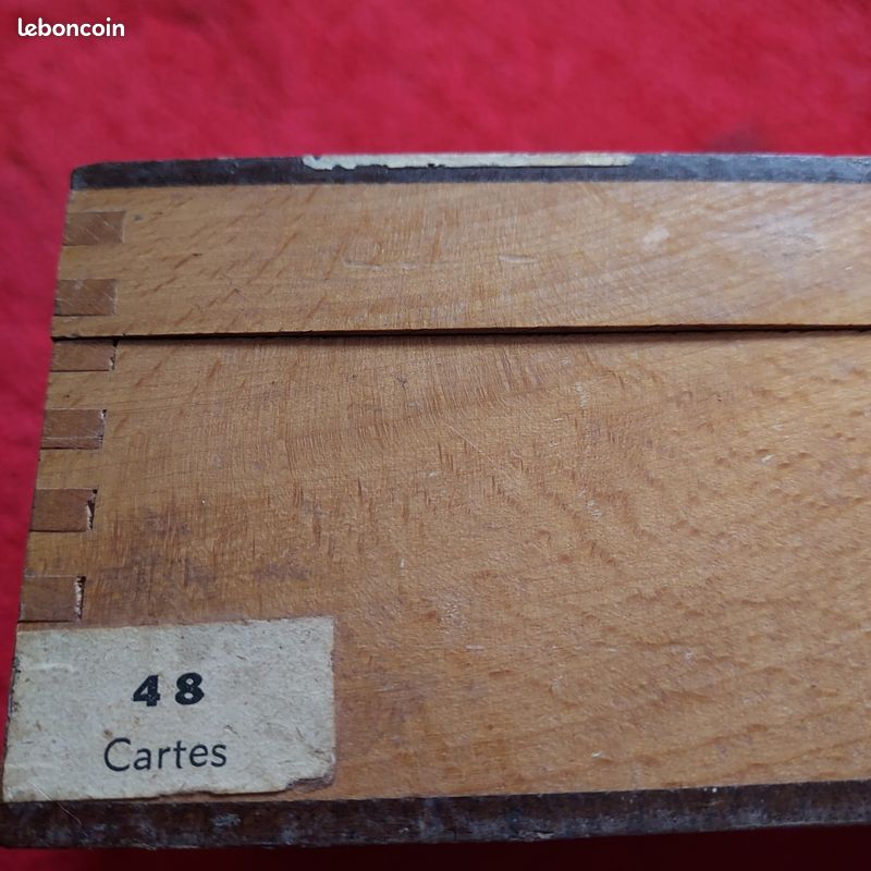 Ancien Jeu De Loto En Bois – Complet Avec 48 Cartes, Vintage