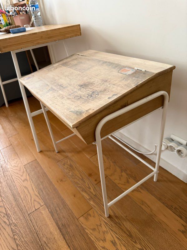Bureau d’écolier en bois + chaise Zara Home (image 2)