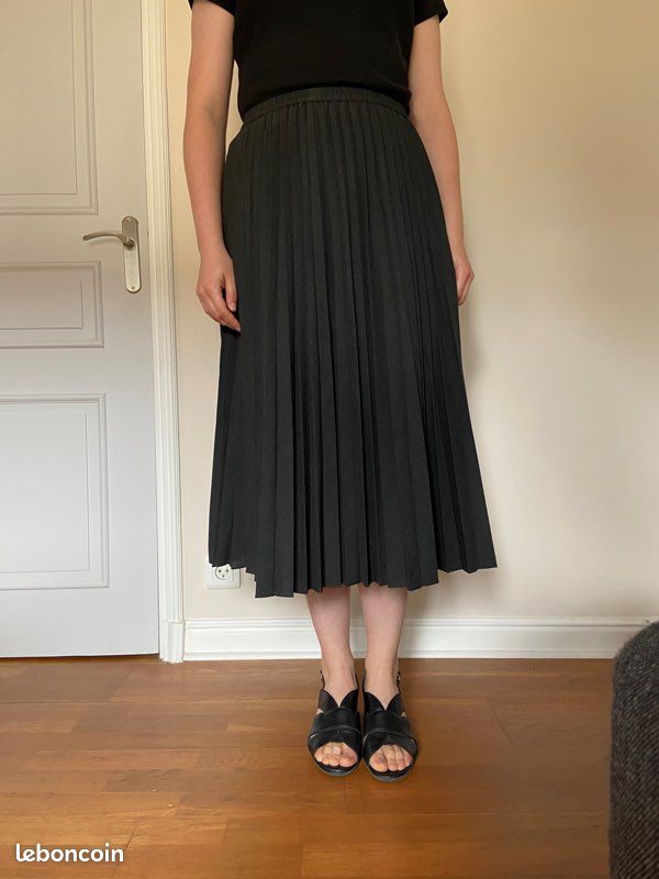 Jupe Plissée Uniqlo Robe Femme Jupe Midi Large Et Plissée Pour