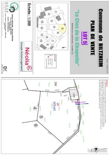 Terrain 473 m² · à Biltzheim · 104 737 €