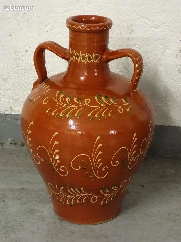 Lot 2 Jarres Terre Cuite Vernie (image 2)