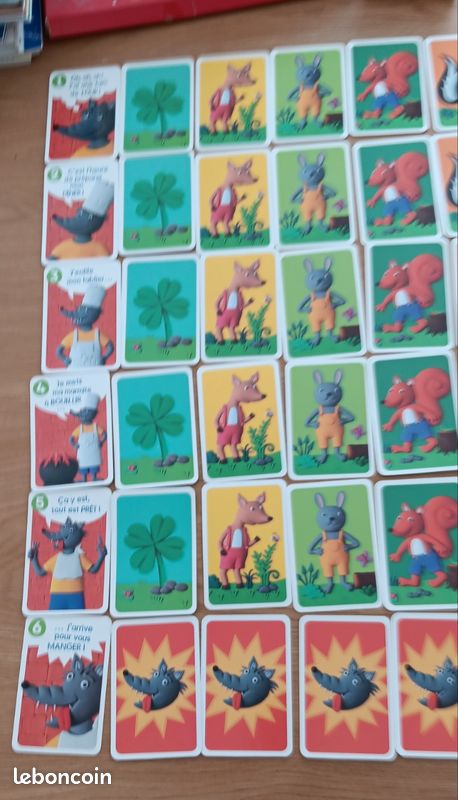 JEU DE CARTES Au Loup ! Nathan De 1 à 4 joueurs 4 ans+ Complet, bon