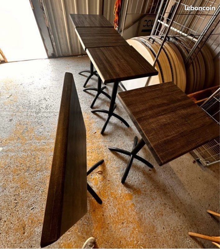 Lot de 5 tables mange debout pour restaurant ou bar (image 1)