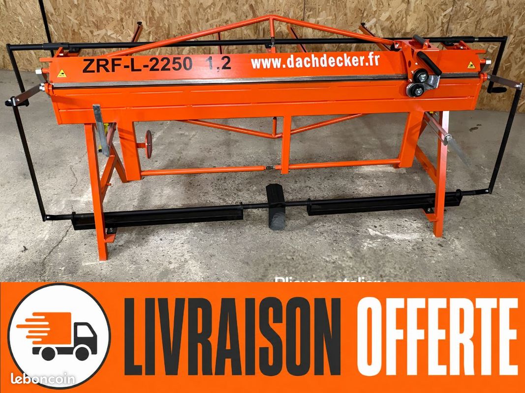 PACK ARTISAN COMPLET : plieuse manuelle ZRF-L 2250 + Vérins de pliage, Pédales pro, Boudineuse 2 m, Coupe intégrée (image 1)