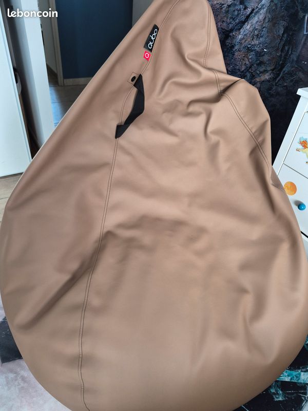 Pouf forme poire cuir (image 1)