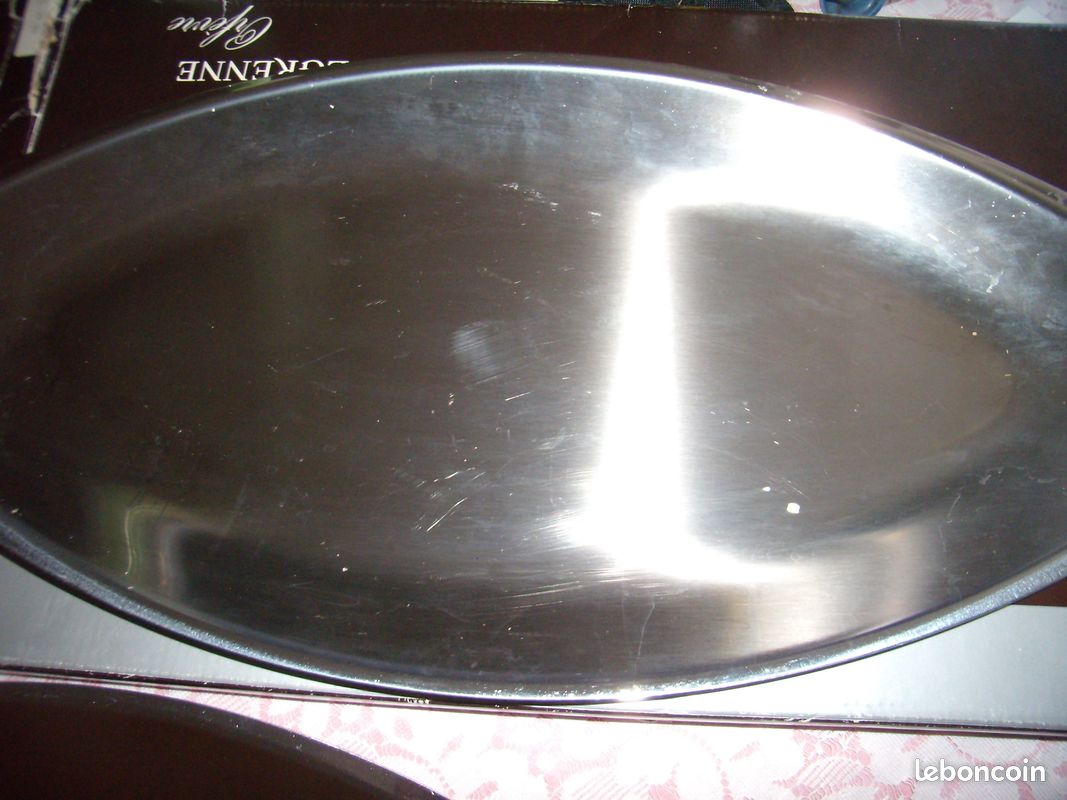 3 plats inox Guy Degrenne ovales pointus (image 4)
