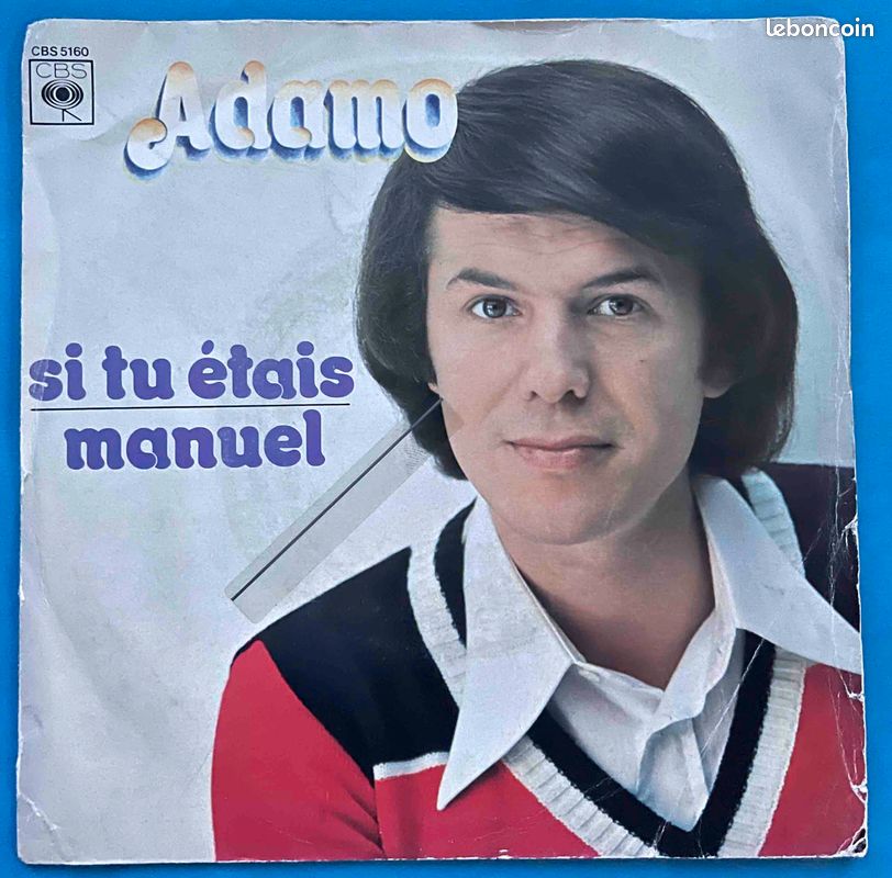 ♥🎼 45t 🇮🇹🇧🇪 Adamo (Si tu étais / Manuel) ✷ 1977 eo (image 1)