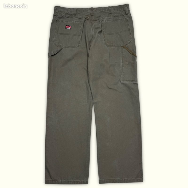 Pants Homme Wrangler W36 L30 Olive/Marron Coton Bon état Regular Normal Uni (image 1)