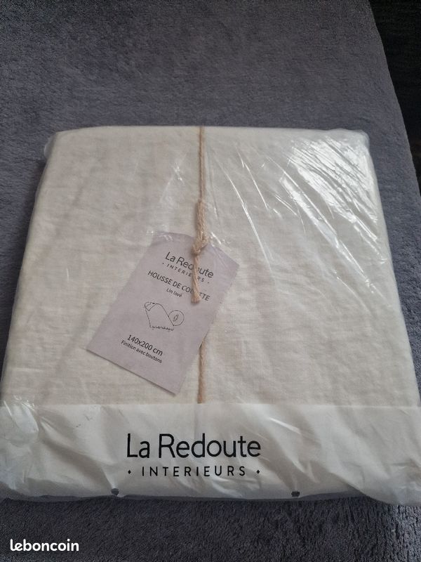 Housse de couette en lin lavé la Redoute 140 x 200 (image 1)