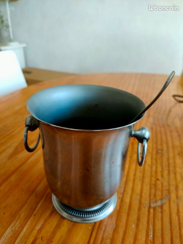 Set De Dessous De Plat Et Repose-bouteille Jean Couzon En Inox 18/10 - Vintage