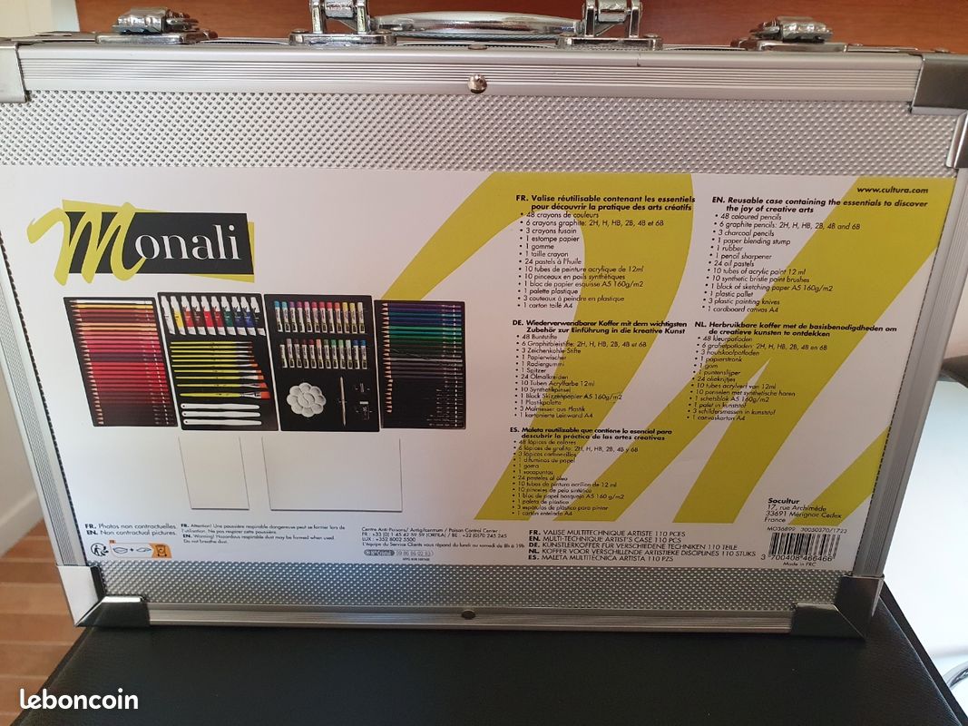Valise Maaleo 143 Pièces Dessin Et Peinture – Pastels, Crayons… – Réf M15611 – Neuve – Fabriqué En Pologne