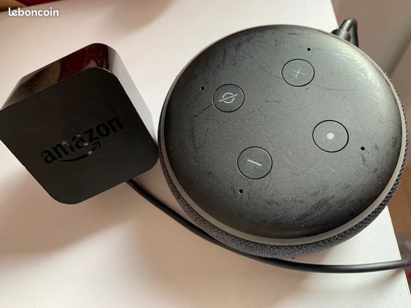 Enceinte Bluetooth Amazon Echo Dot (3ème génération) - Noir/Bleu (image 1)