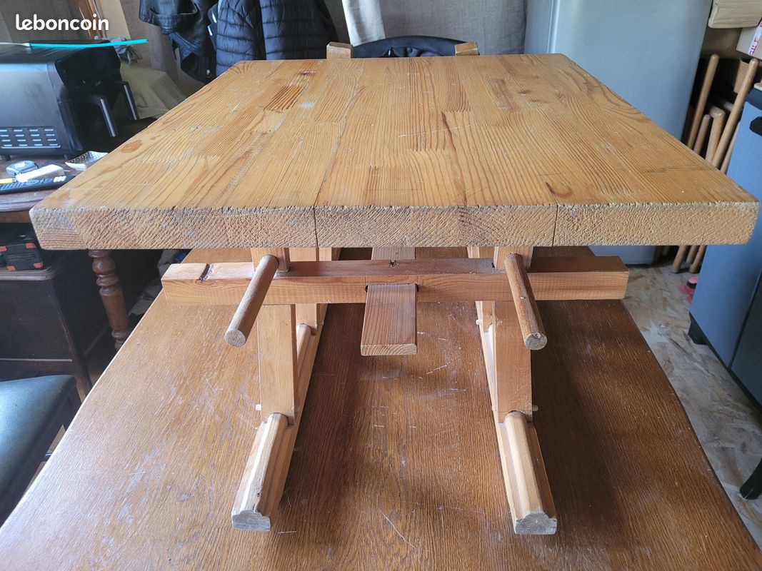 Table basse luge en pin massif Teinte huilé miel (image 4)