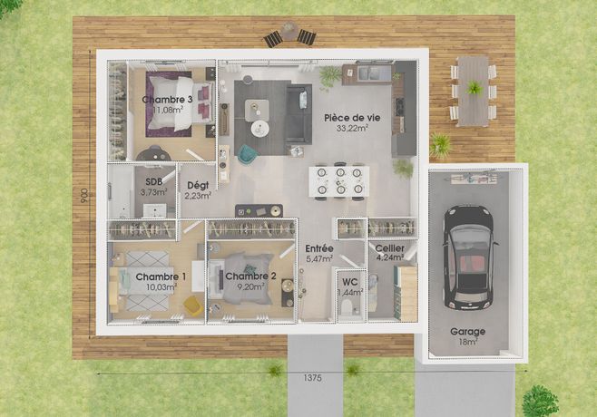 Maison a vendre  - 4 pièce(s) - 81 m2 - Surfyn