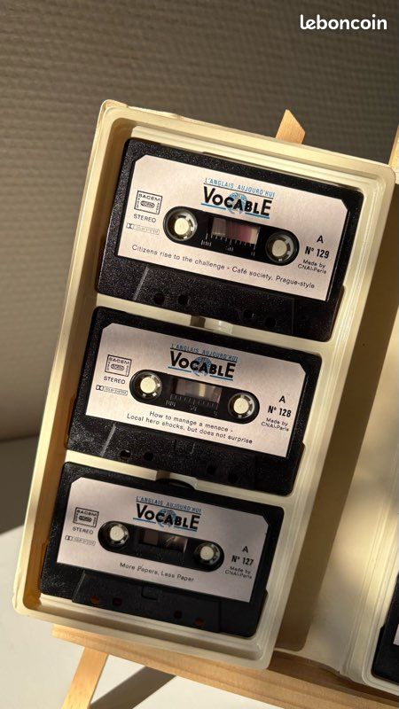 Lot 6 Cassettes Vocable L’Anglais Aujourd’hui N°124 à 129 – Cours d’anglais Vintage – Complet (image 3)