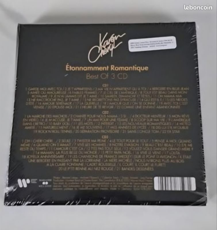 Neuf sous blister Étonnamment Romantique Best Of 65 titres Édition Collector Limitée Coffret triple Cd compilation Karen Cheryl
Inclus 3 cartes postales et 1 magnet Karen Cheryl (image 4)