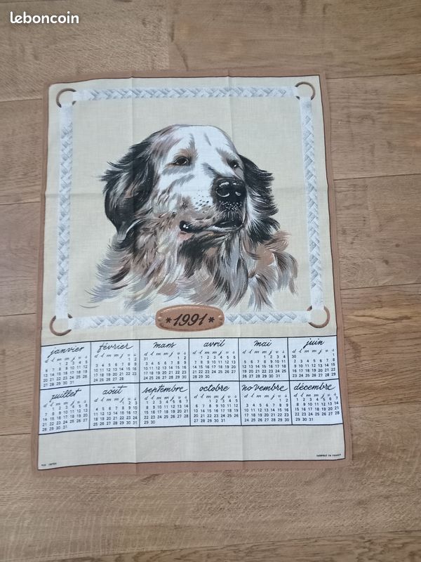 Torchon calendrier 1991 (image 1)