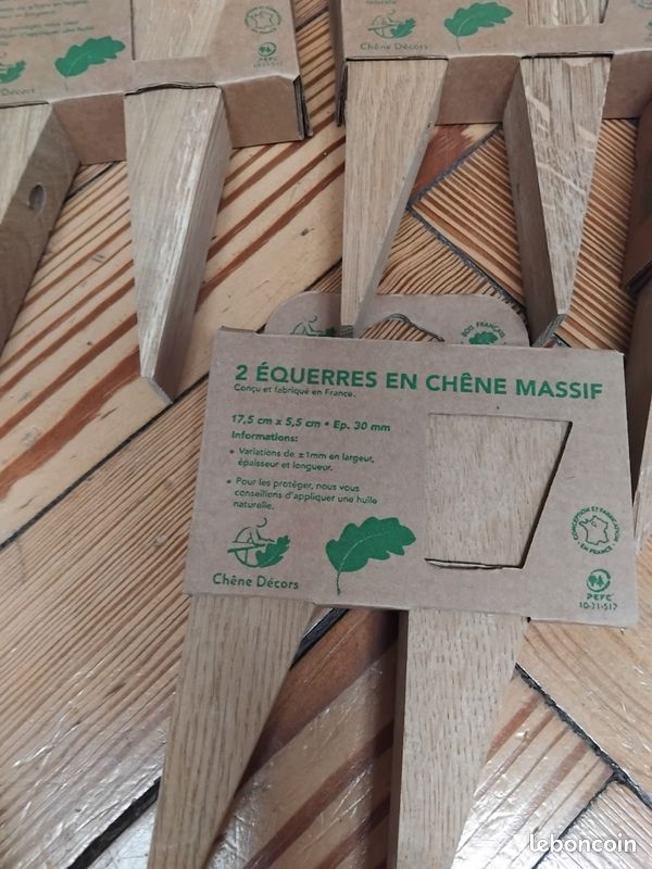 Lot de 10 équerres en bois massif (image 3)