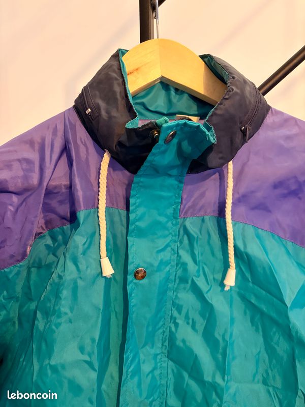 Coupe-vent imperméable vert et violet – Taille 3 (image 2)