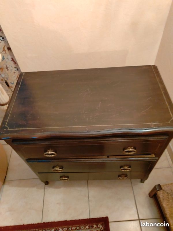 Commode bois 3 tiroirs (image 1)