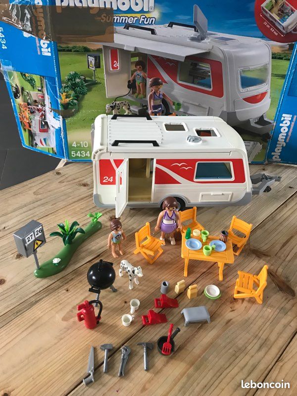 PLAYMOBIL VINTAGE CAMPING car et caravane EUR 28,00 - FR