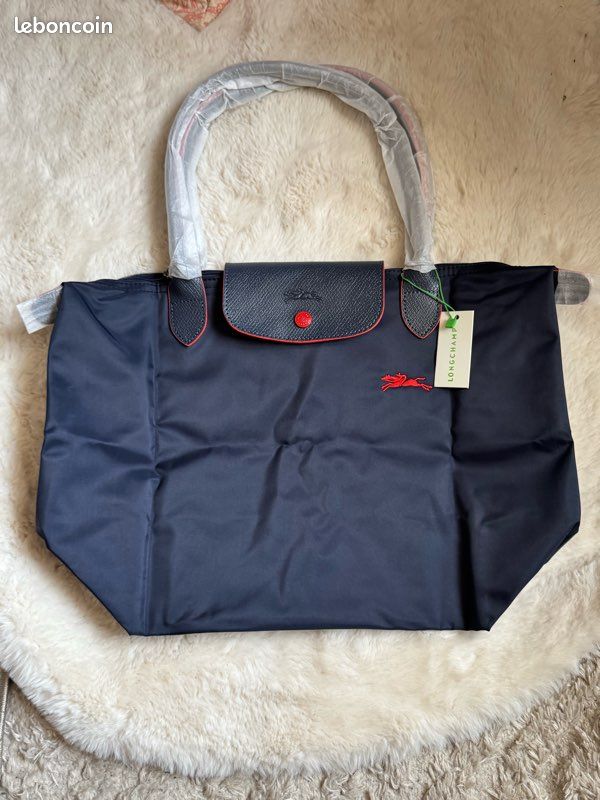 Le Pliage Club Sac Longchamp Bleu Marine Cuir Sac Cabas L Le