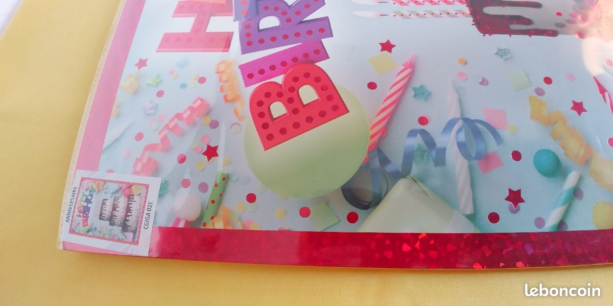 Géante Carte HAPPY BIRTHDAY 50X70cm Neuf (image 7)