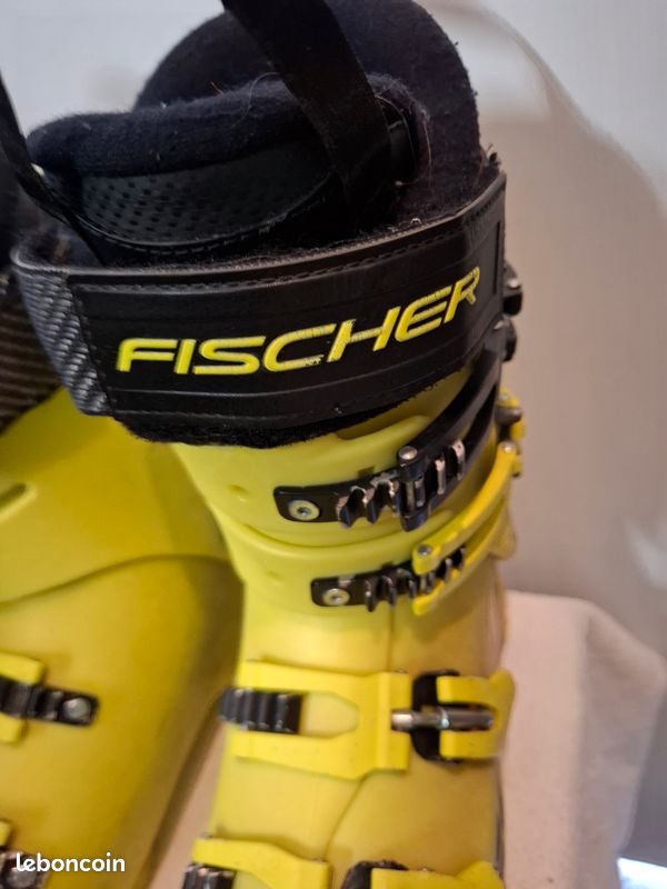 Chaussures De Ski Junior Fischer RC4 Podium 90 - Taille 27.5 - Jaune - Neuf (B-Ware)